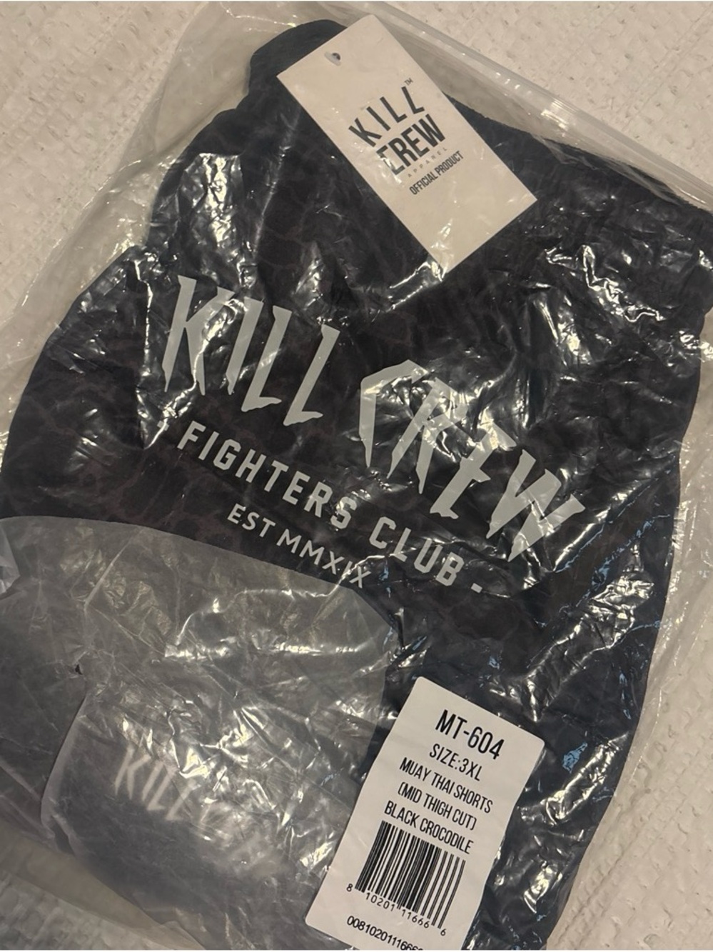 Kill Crew Black Graphic Warning Print Tee
